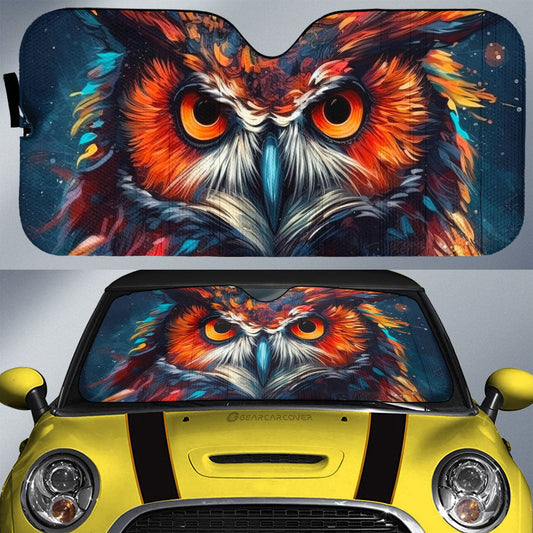 Owl Colorful Car Sunshade Custom Car Accessories - Gearcarcover - 1