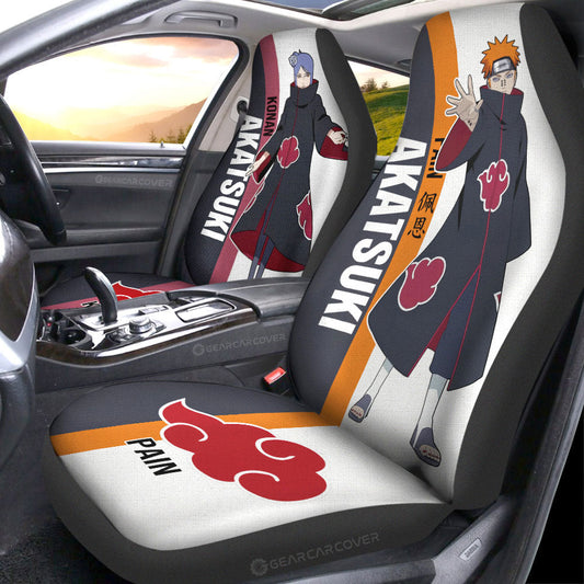 Pain And Konan Car Seat Covers Custom Anime Car Accessories For Fans - Gearcarcover - 2