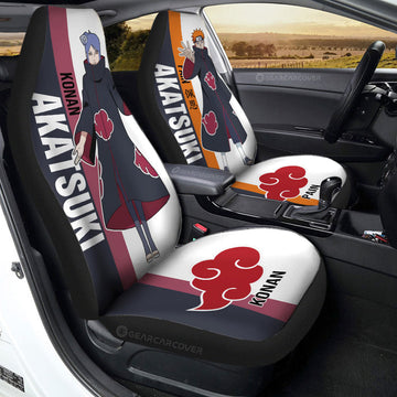 Pain And Konan Car Seat Covers Custom Anime Car Accessories For Fans - Gearcarcover - 1