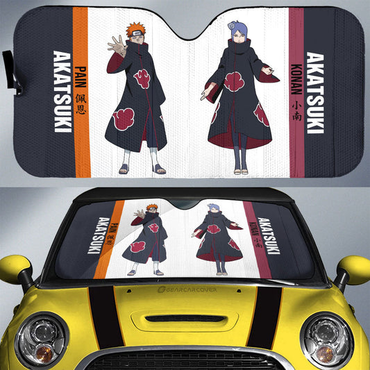 Pain And Konan Car Sunshade Custom Anime Car Accessories For Fans - Gearcarcover - 1