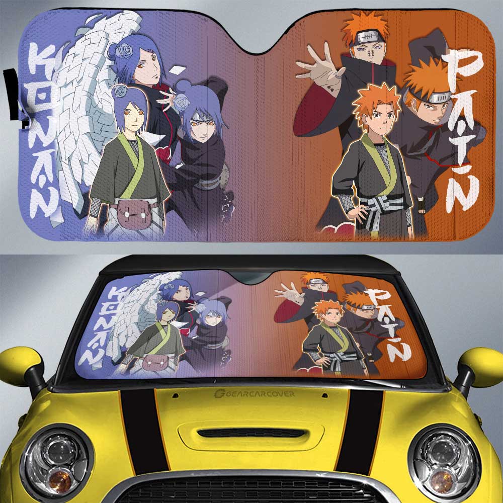 Pain And Konan Car Sunshade Custom Anime Car Accessories - Gearcarcover - 1