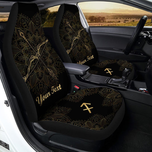 Personalized Sagittarius Car Seat Covers Custom Zodiac Sign Sagittaurius Car Accessories - Gearcarcover - 2