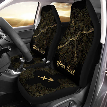 Personalized Sagittarius Car Seat Covers Custom Zodiac Sign Sagittaurius Car Accessories - Gearcarcover - 1