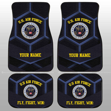 Personalized U.S. Air Force Military Car Floor Mats Custom Name Car Accessories - Gearcarcover - 1