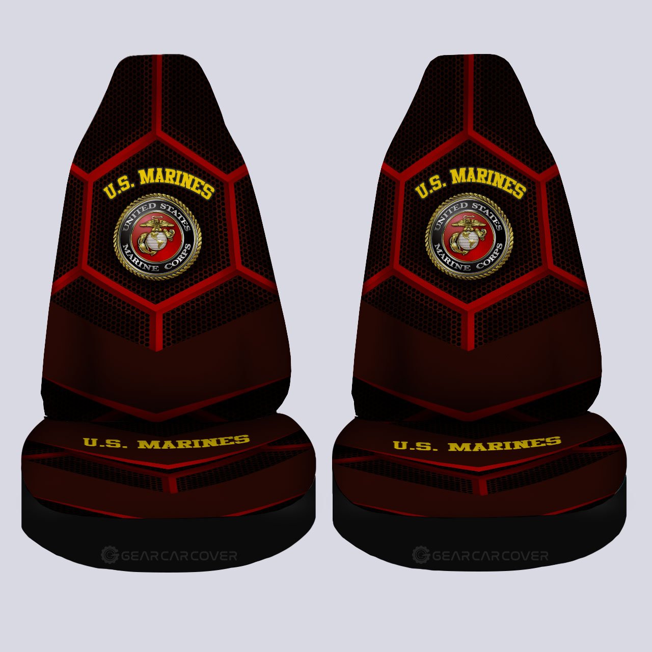 Personalized U.S. Marine Corps Car Seat Covers Military Car Accessories - Gearcarcover - 5