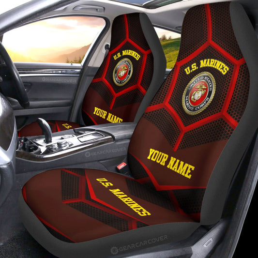 Personalized U.S. Marine Corps Car Seat Covers Military Car Accessories - Gearcarcover - 2