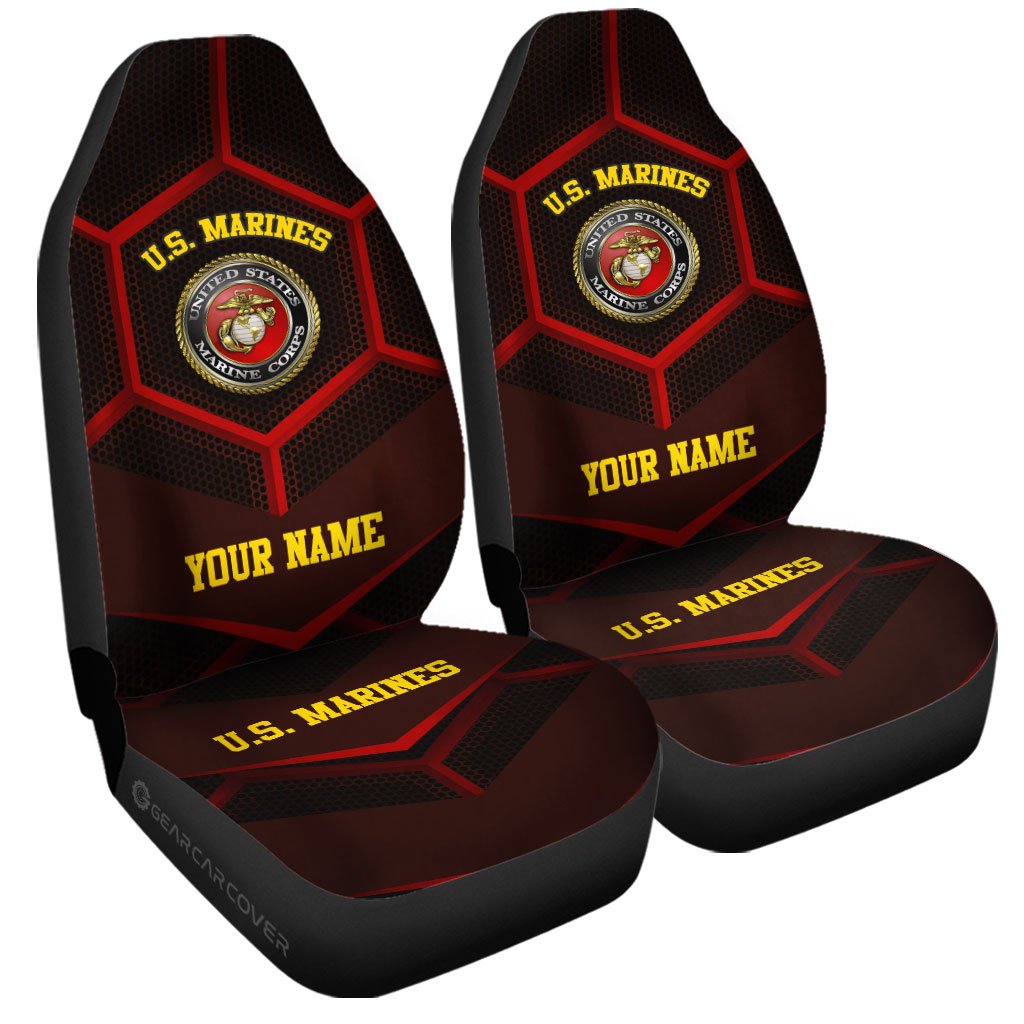 Personalized U.S. Marine Corps Car Seat Covers Military Car Accessories - Gearcarcover - 3