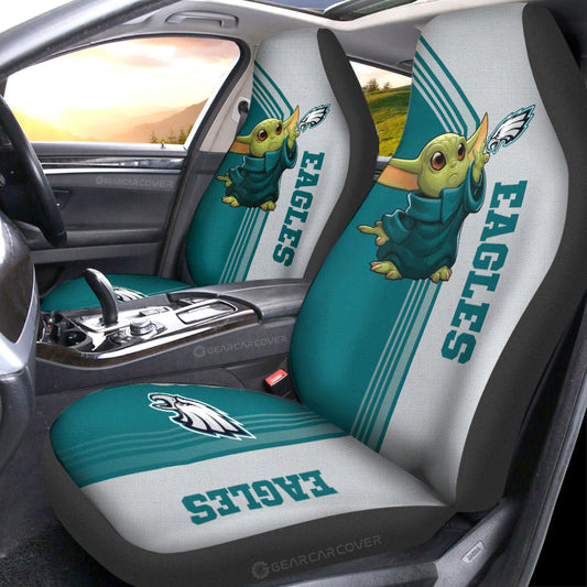 Philadelphia Eagles Car Seat Covers Baby Yoda Car Accessories - Gearcarcover - 1