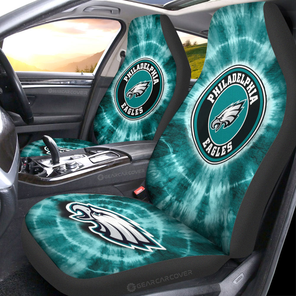 Philadelphia Eagles Car Seat Covers Custom Tie Dye Car Accessories - Gearcarcover - 1