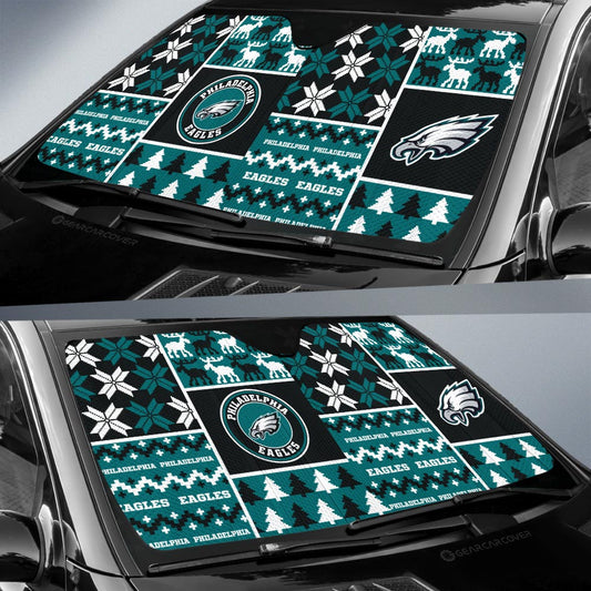Philadelphia Eagles Car Sunshade Custom Ugly Style Car Accessories - Gearcarcover - 2