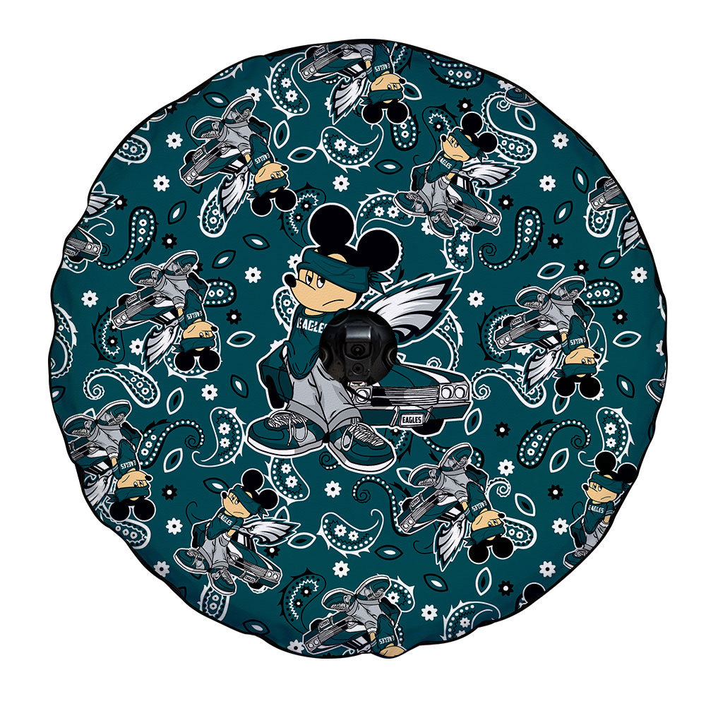 Philadelphia Eagles Spare Tire Covers Camera Hole Cartoon Theme Collection - Gearcarcover - 4