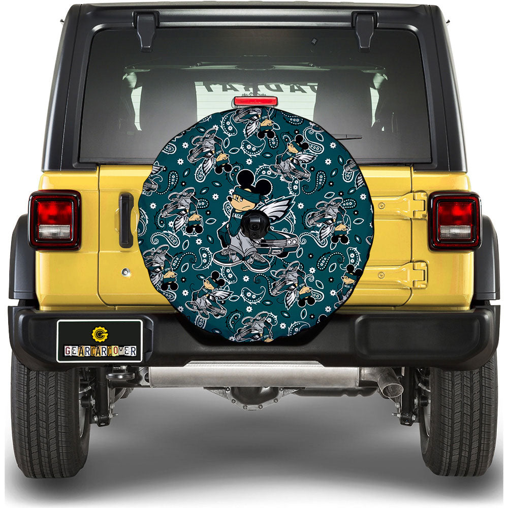 Philadelphia Eagles Spare Tire Covers Camera Hole Cartoon Theme Collection - Gearcarcover - 1
