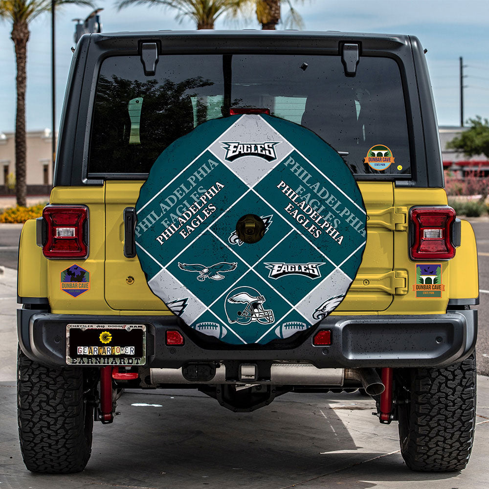 Philadelphia Eagles Spare Tire Covers Camera Hole Sporty Team Collection - Gearcarcover - 2