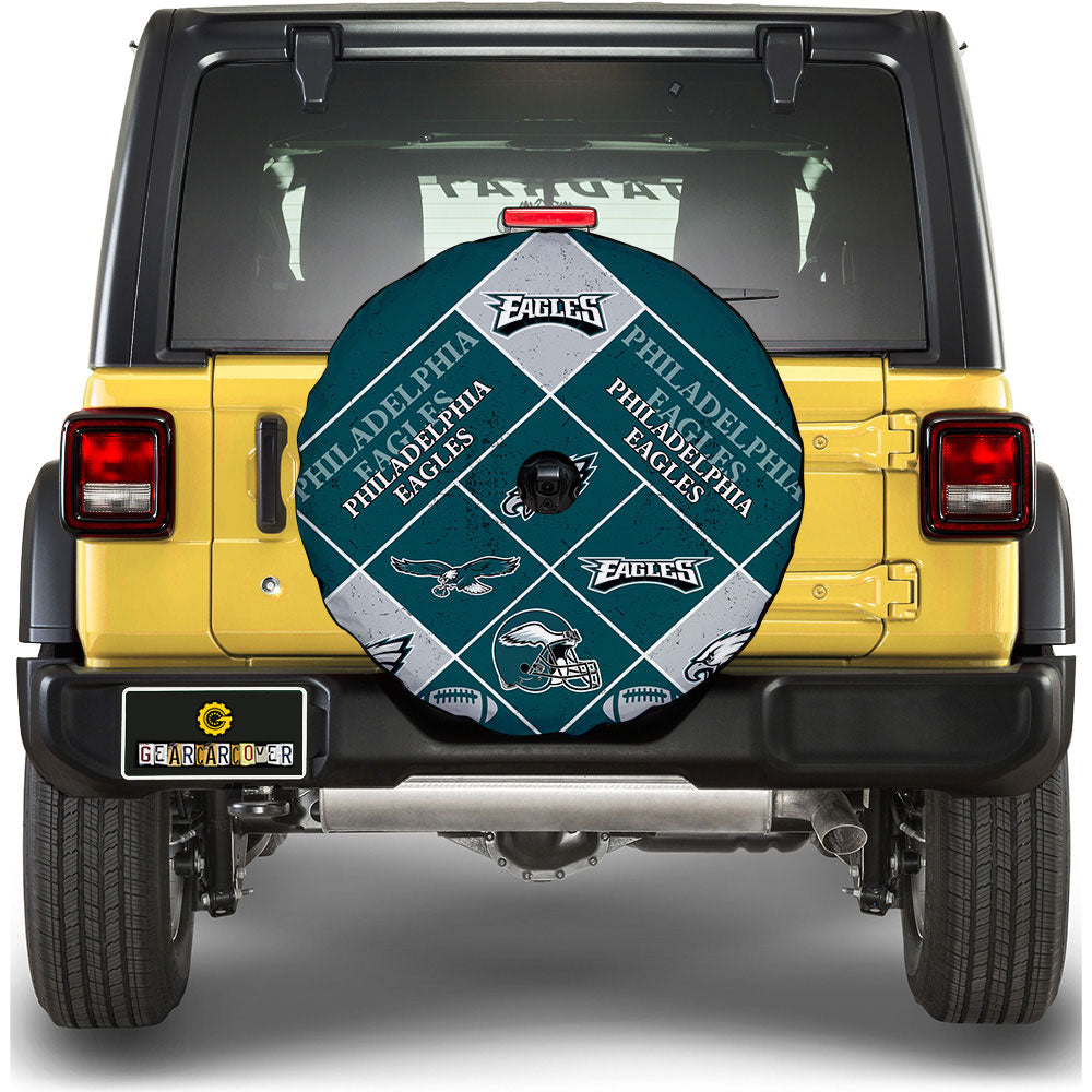 Philadelphia Eagles Spare Tire Covers Camera Hole Sporty Team Collection - Gearcarcover - 1