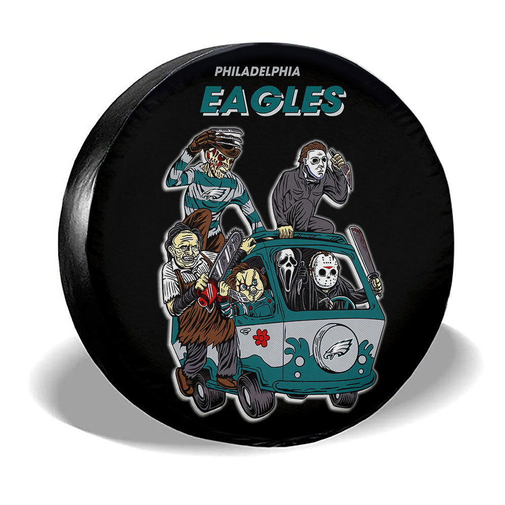 Philadelphia Eagles Spare Tire Covers Horror Characters Car Accessories - Gearcarcover - 3