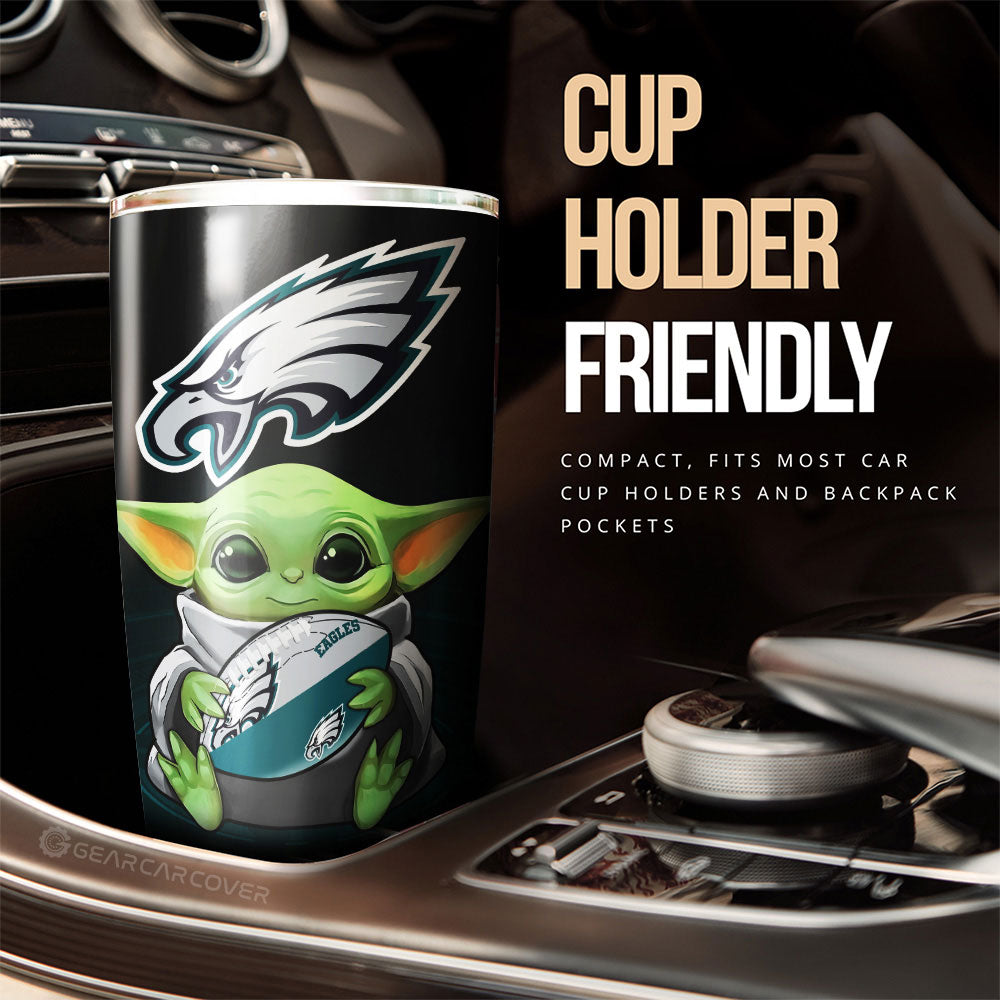 Philadelphia Eagles Tumbler Cup Custom Car Accessories For Fan - Gearcarcover - 3