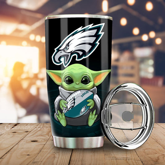 Philadelphia Eagles Tumbler Cup Custom Car Accessories For Fan - Gearcarcover - 1