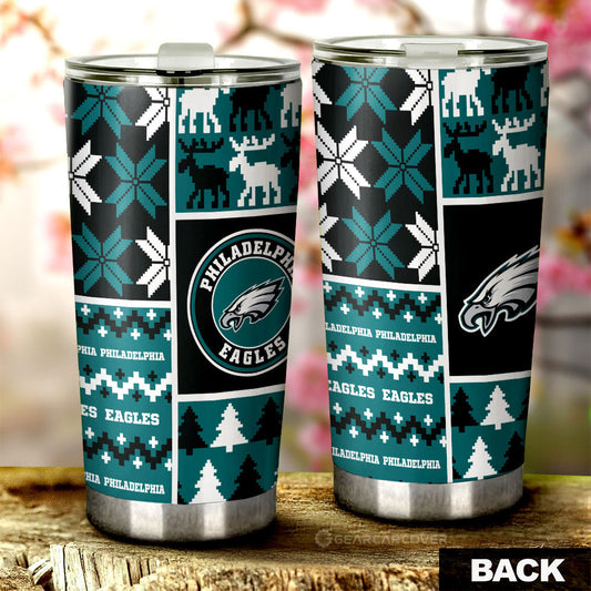 Philadelphia Eagles Tumbler Cup Custom Ugly Style Car Accessories - Gearcarcover - 2