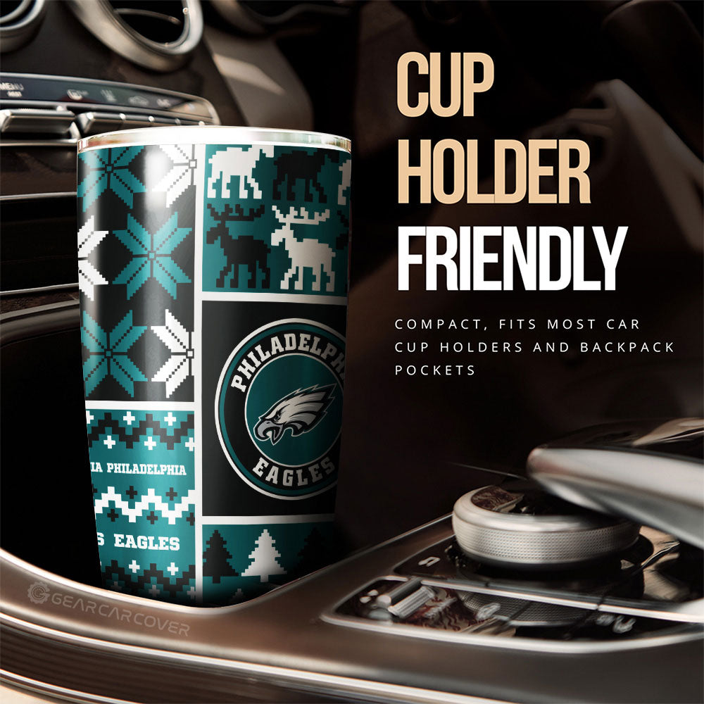 Philadelphia Eagles Tumbler Cup Custom Ugly Style Car Accessories - Gearcarcover - 3