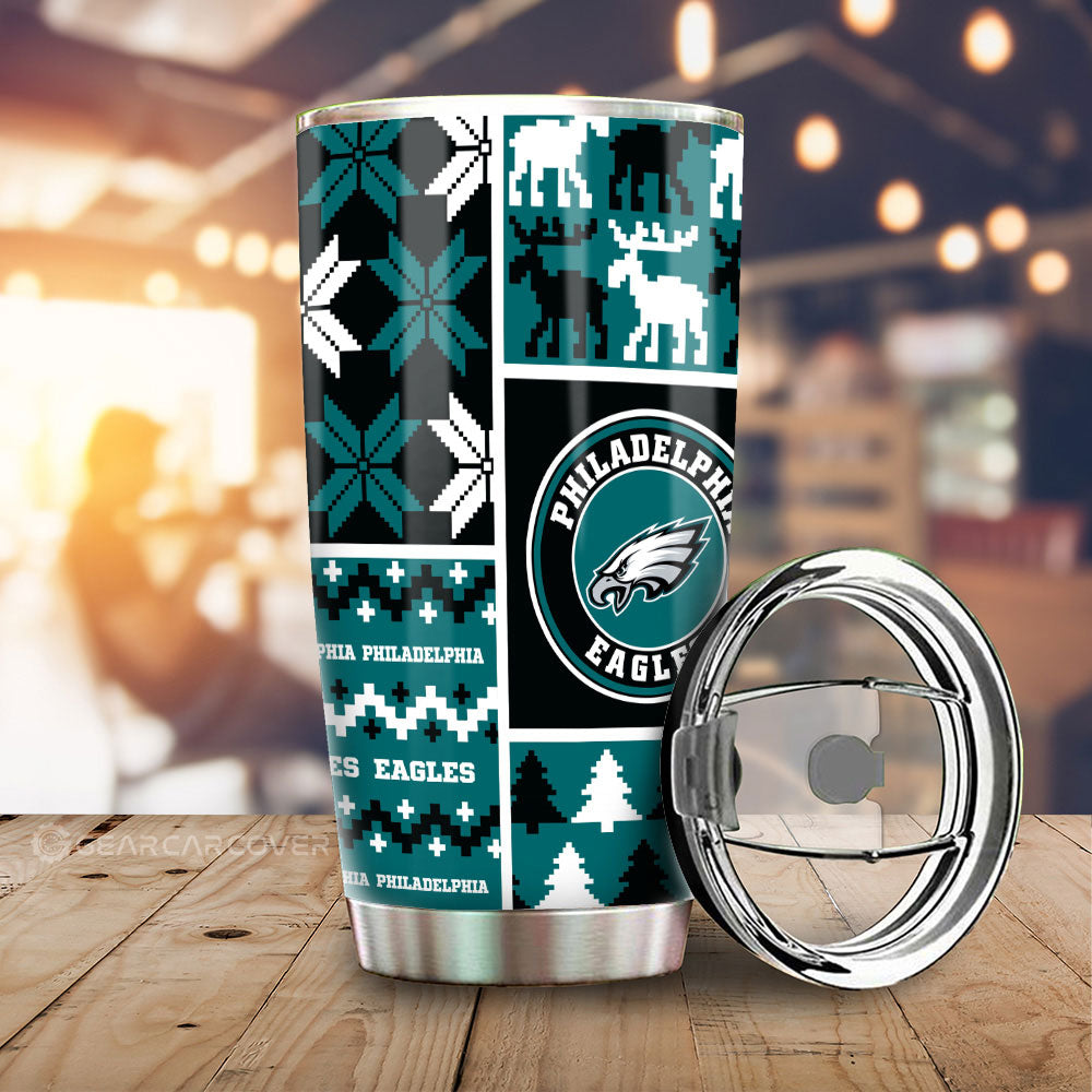 Philadelphia Eagles Tumbler Cup Custom Ugly Style Car Accessories - Gearcarcover - 1