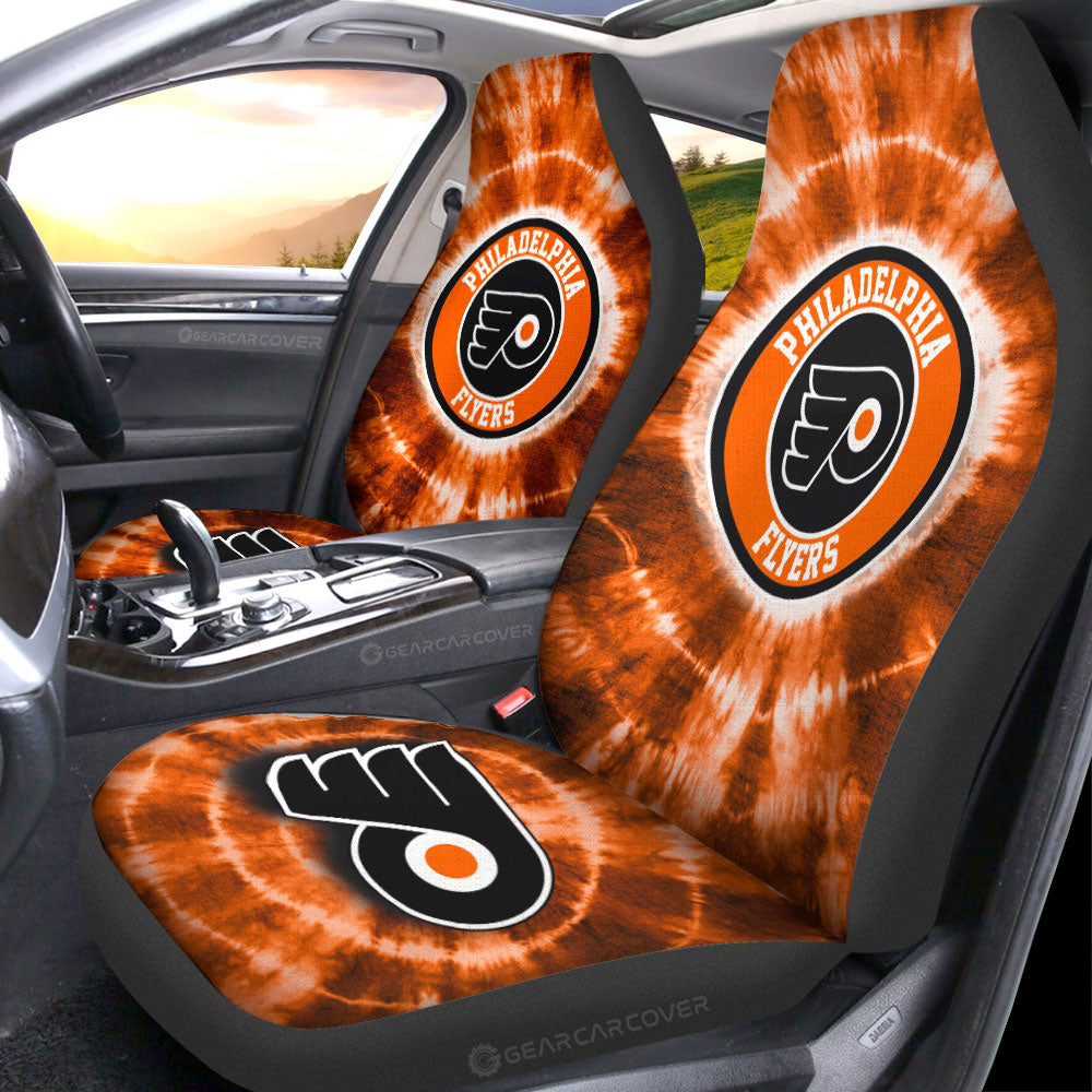 Philadelphia Flyers Car Seat Covers Custom Tie Dye Car Accessories - Gearcarcover - 1