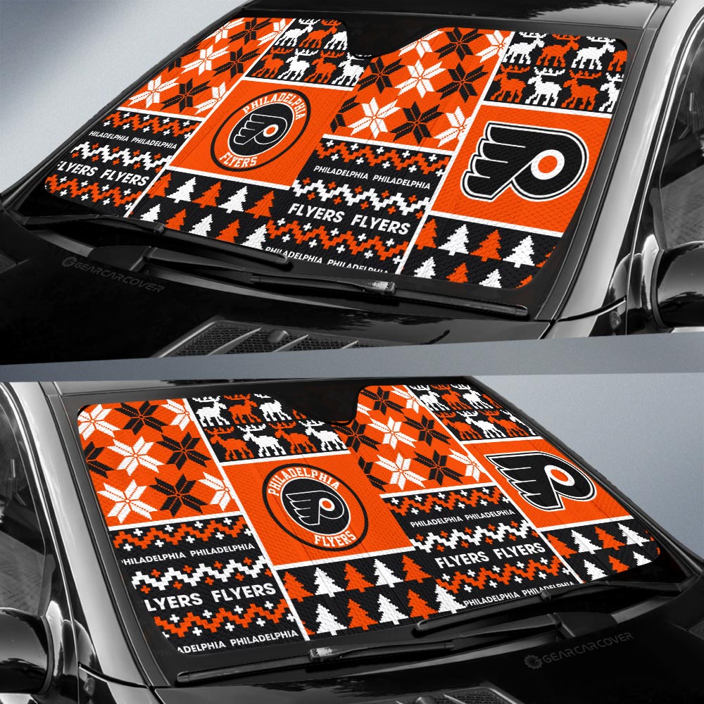 Philadelphia Flyers Car Sunshade Custom Ugly Style Car Accessories - Gearcarcover - 2