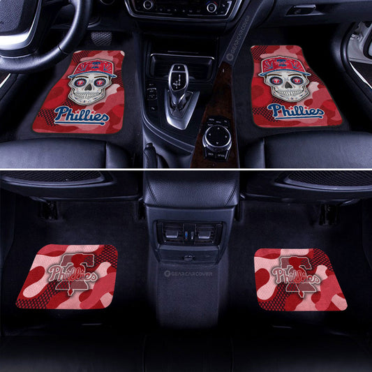 Philadelphia Phillies Car Floor Mats Skull Theme Collection - Gearcarcover - 2