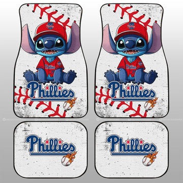 Philadelphia Phillies Car Floor Mats Stitch Theme Collection - Gearcarcover - 1