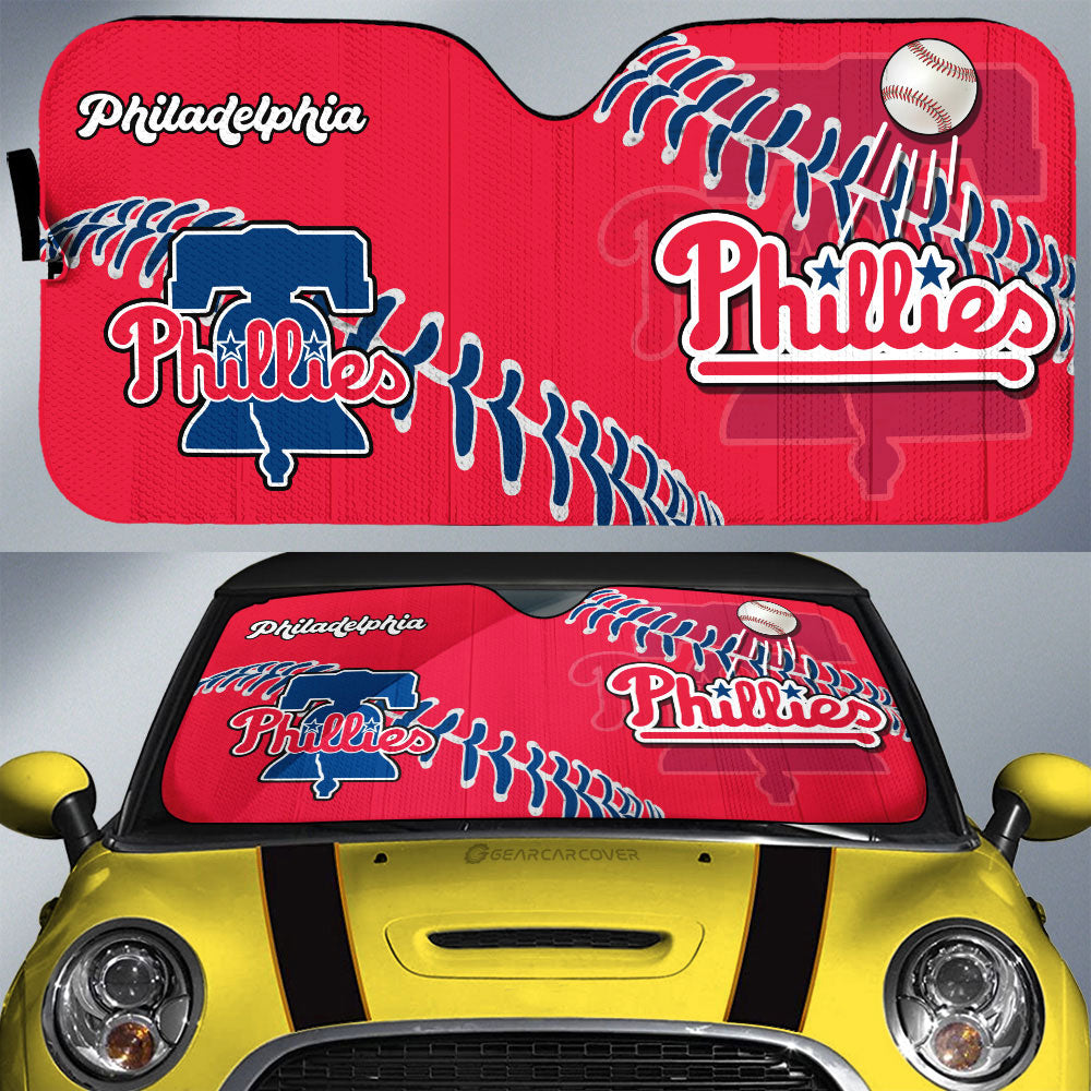 Philadelphia Phillies Car Sunshade Custom Car Accessories - Gearcarcover - 1