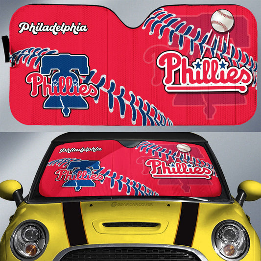 Philadelphia Phillies Car Sunshade Custom Car Accessories - Gearcarcover - 1