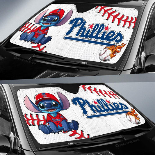 Philadelphia Phillies Car Sunshade Stitch Theme Collection - Gearcarcover - 2