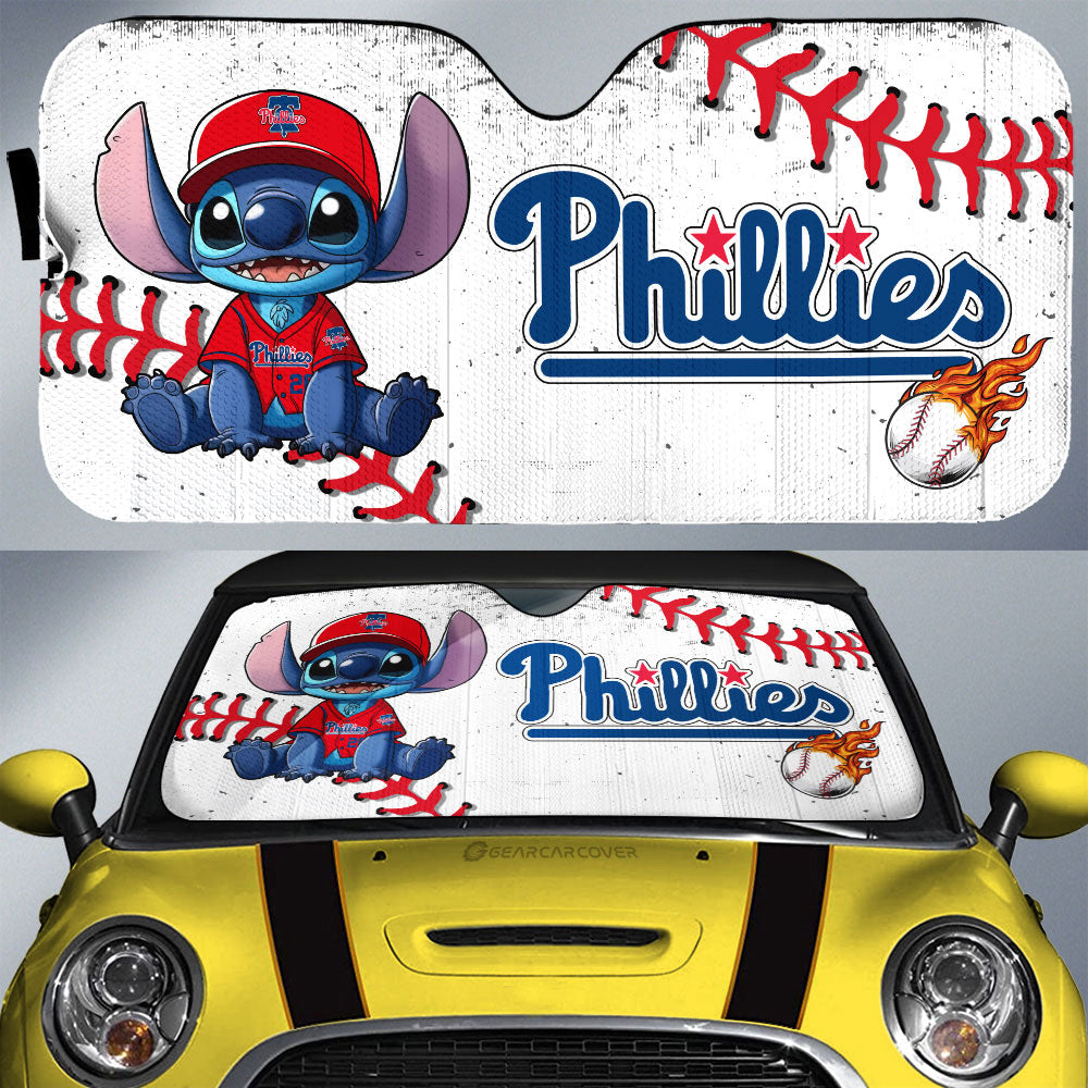 Philadelphia Phillies Car Sunshade Stitch Theme Collection - Gearcarcover - 1
