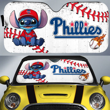 Philadelphia Phillies Car Sunshade Stitch Theme Collection - Gearcarcover - 1