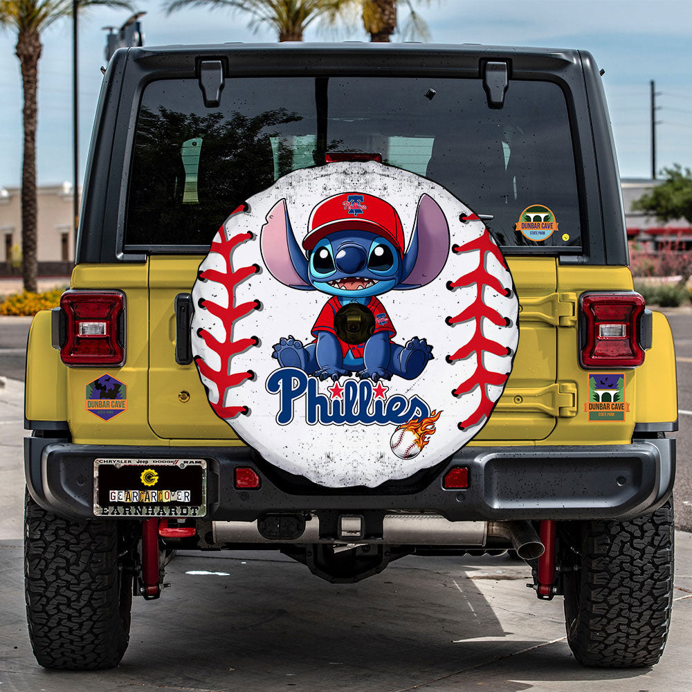 Philadelphia Phillies Spare Tire Covers Camera Hole Stitch Theme Collection - Gearcarcover - 2