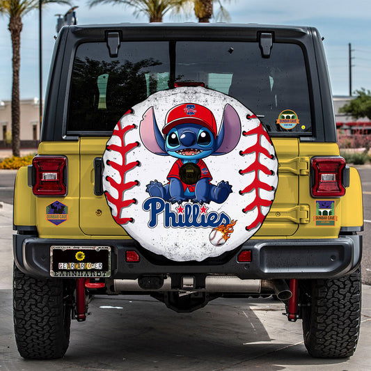 Philadelphia Phillies Spare Tire Covers Camera Hole Stitch Theme Collection - Gearcarcover - 2