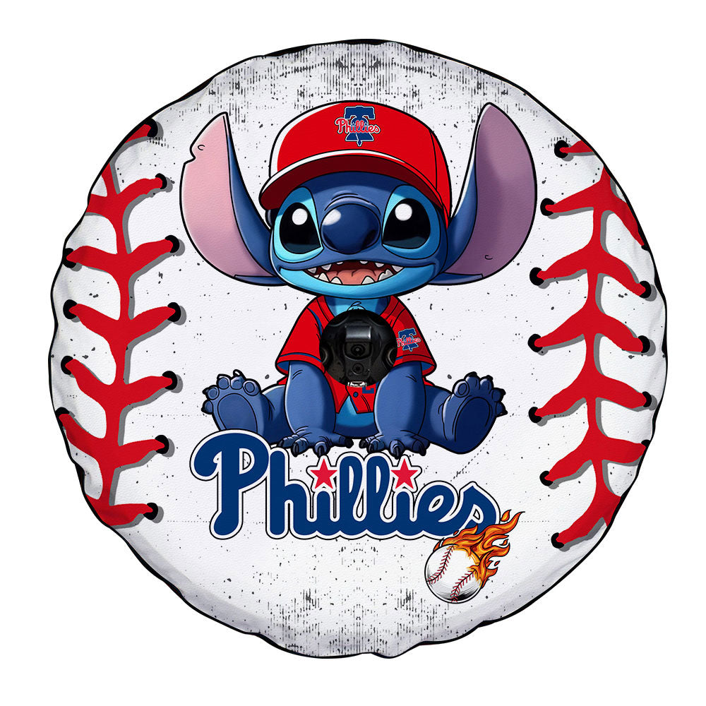 Philadelphia Phillies Spare Tire Covers Camera Hole Stitch Theme Collection - Gearcarcover - 4