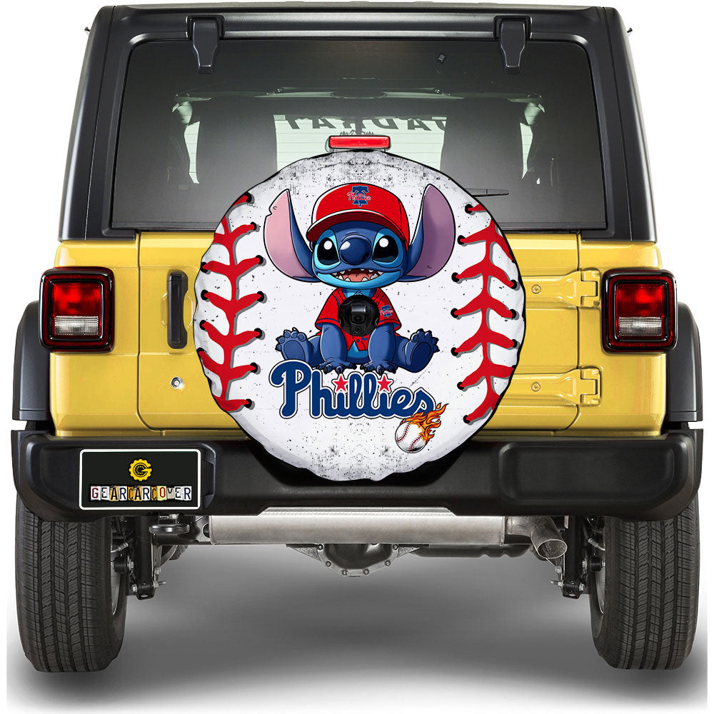 Philadelphia Phillies Spare Tire Covers Camera Hole Stitch Theme Collection - Gearcarcover - 1