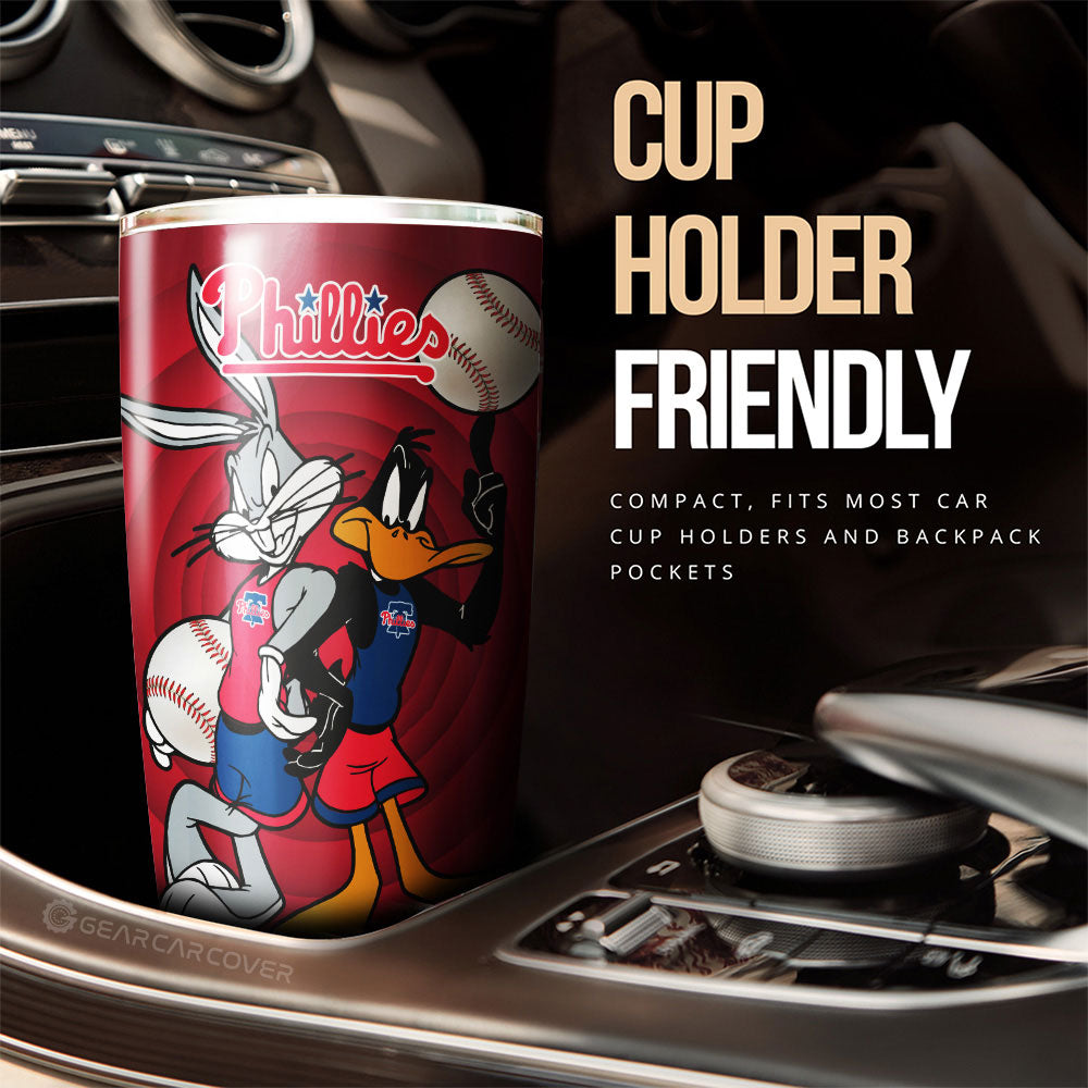 Philadelphia Phillies Tumbler Cup Custom Car Accessories - Gearcarcover - 3