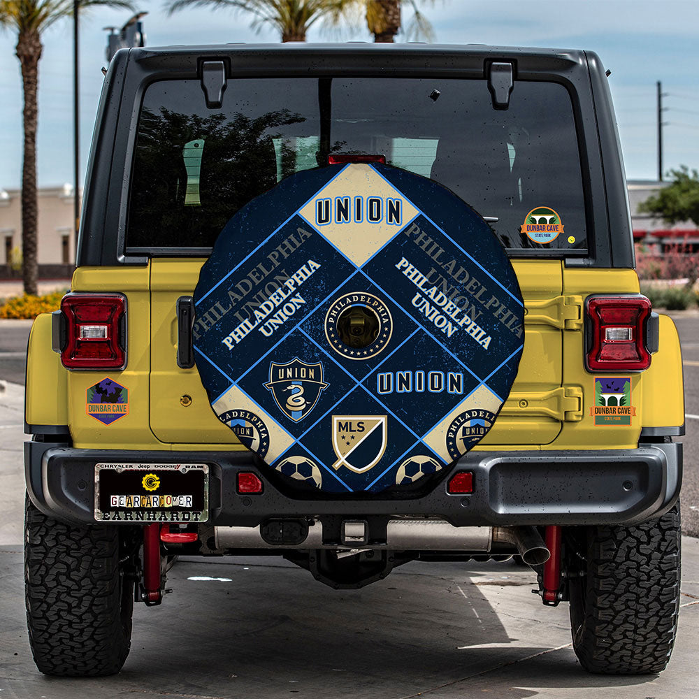 Philadelphia Union Spare Tire Covers Camera Hole Sporty Team Collection - Gearcarcover - 2