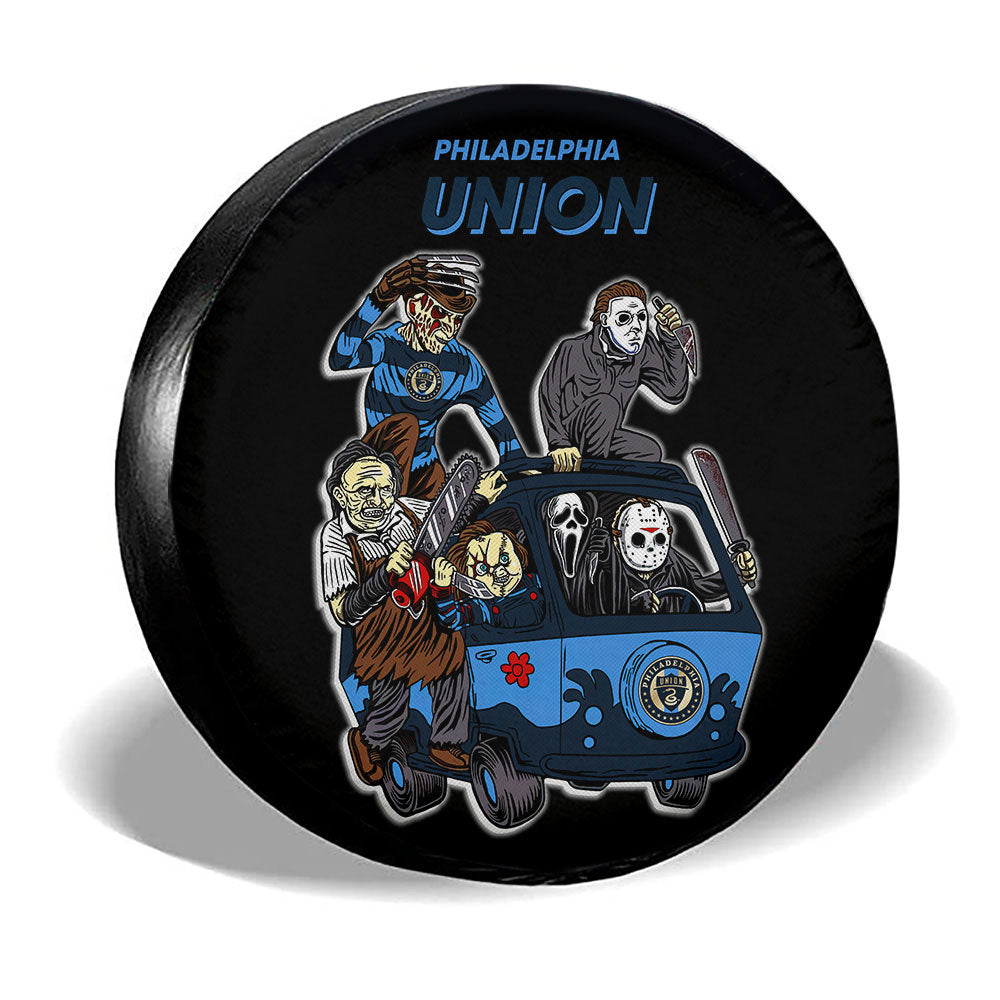 Philadelphia Union Spare Tire Covers Horror Characters Car Accessories - Gearcarcover - 3