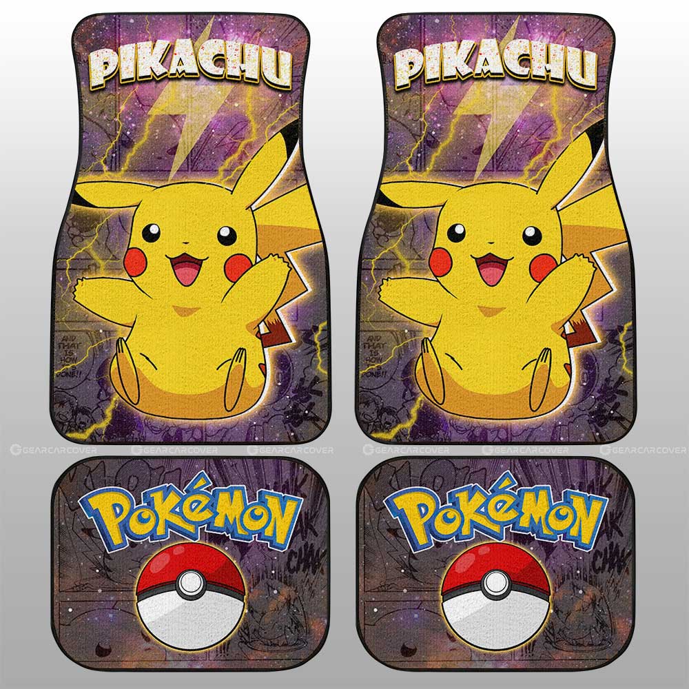 Pikachu Car Floor Mats Custom Anime Galaxy Manga Style - Gearcarcover - 2