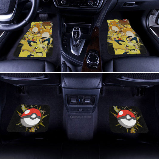 Pikachu Car Floor Mats Custom Car Accessories For Fans - Gearcarcover - 2