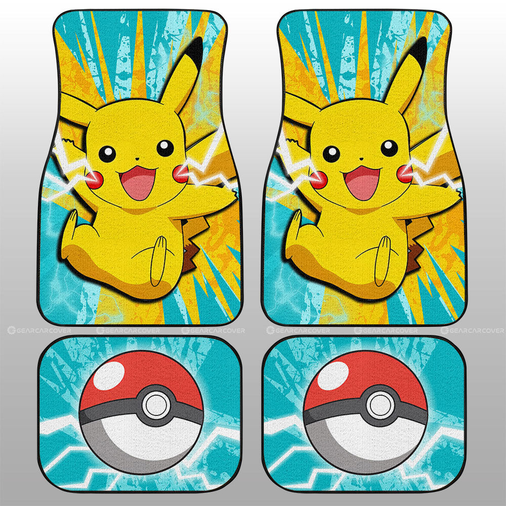 Pikachu Car Floor Mats Custom Car Interior Accessories - Gearcarcover - 1