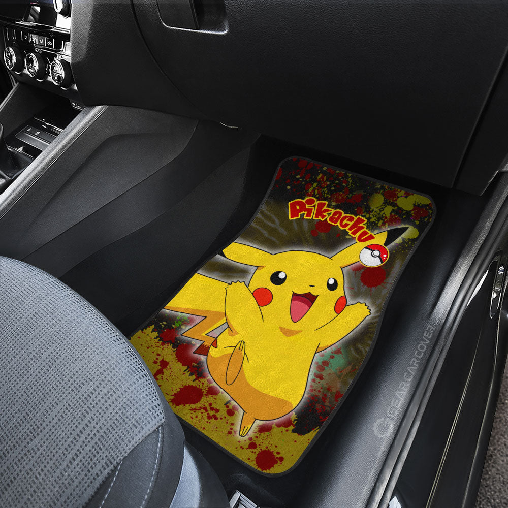 Pikachu Car Floor Mats Custom Tie Dye Style Anime Car Accessories - Gearcarcover - 4