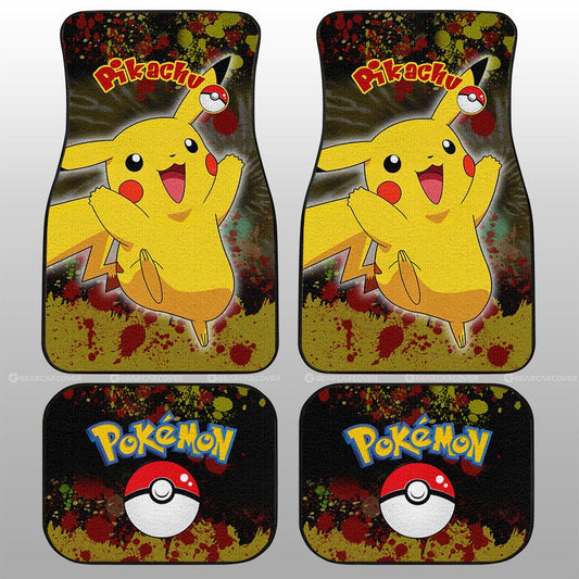 Pikachu Car Floor Mats Custom Tie Dye Style Car Accessories - Gearcarcover - 2