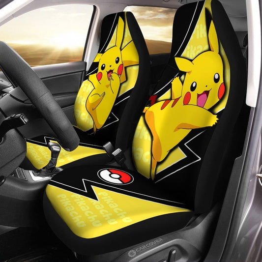 Pikachu Car Seat Covers Custom Anime Car Accessories - Gearcarcover - 2