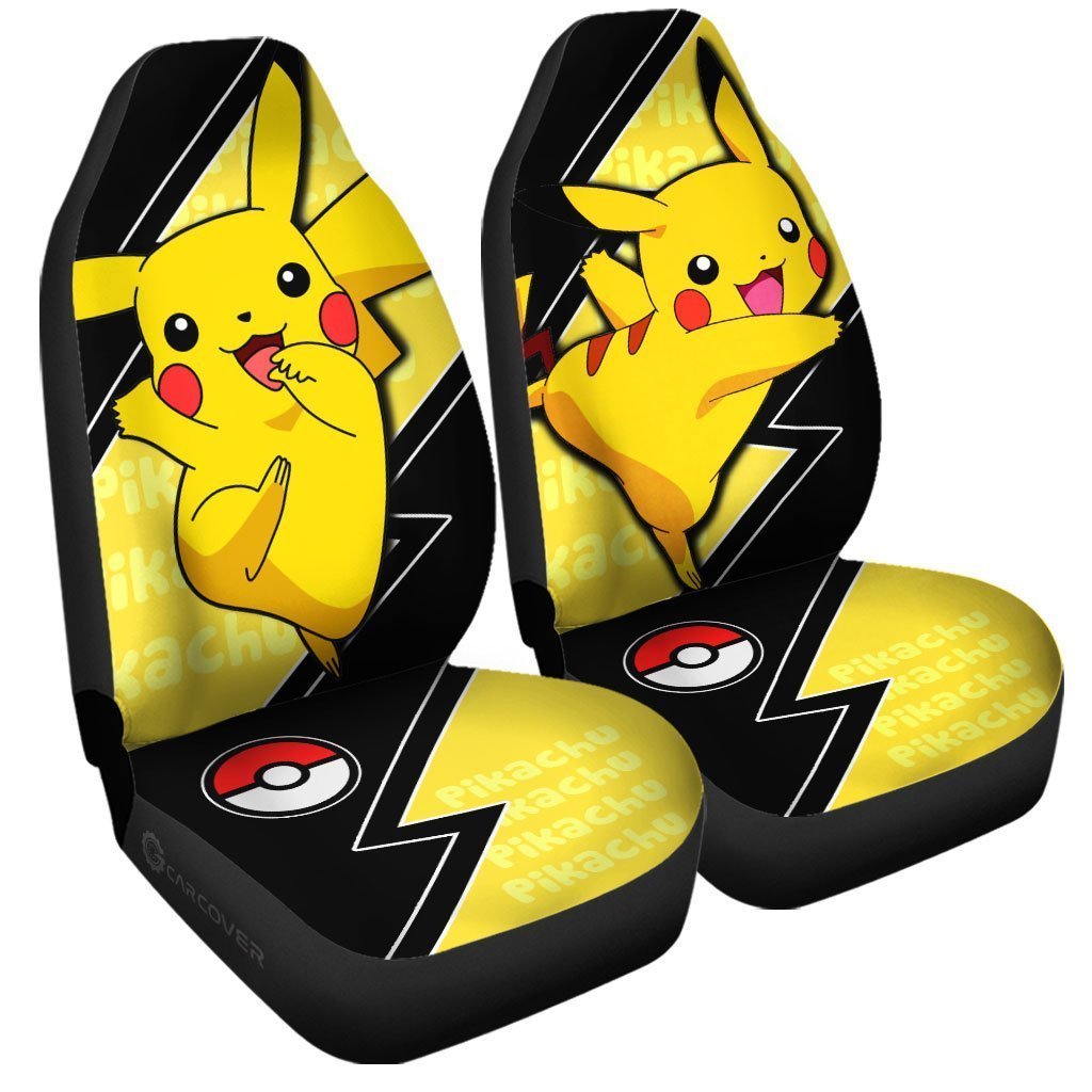 Pikachu Car Seat Covers Custom Anime Car Accessories - Gearcarcover - 3
