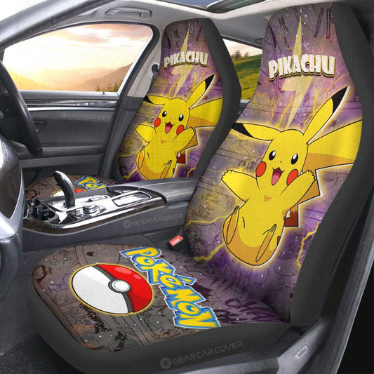 Pikachu Car Seat Covers Custom Anime Galaxy Manga Style - Gearcarcover - 2