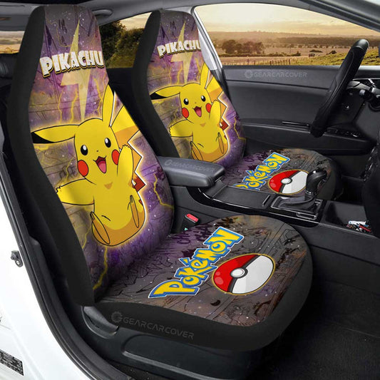Pikachu Car Seat Covers Custom Anime Galaxy Manga Style - Gearcarcover - 1