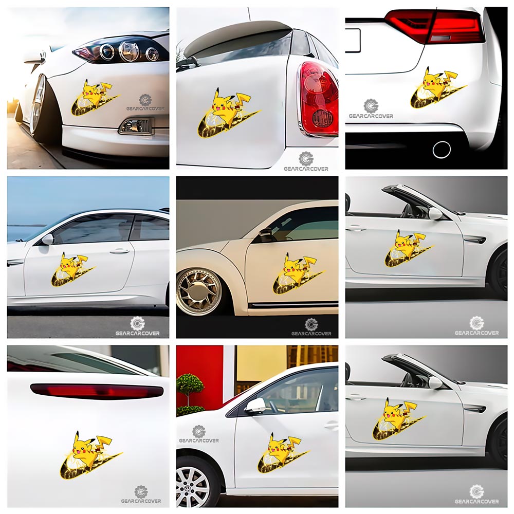 Pikachu Car Sticker Custom - Gearcarcover - 2